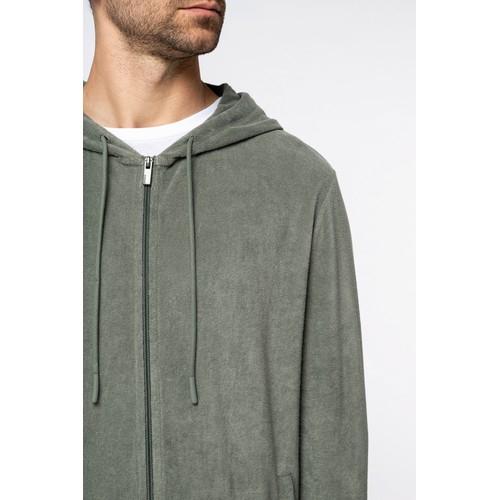 Sweat-shirt écoresponsable en éponge zippé à capuche homme
