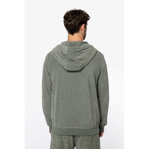 Sweat-shirt écoresponsable en éponge zippé à capuche homme