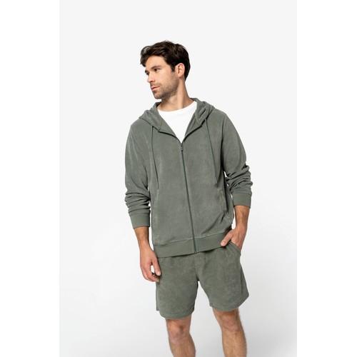 Sweat-shirt écoresponsable en éponge zippé à capuche homme