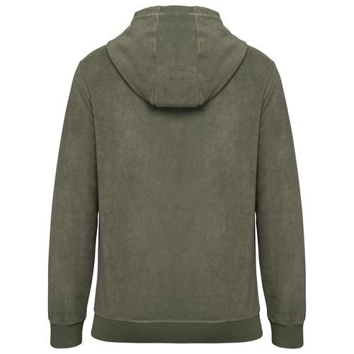 Sweat-shirt écoresponsable en éponge zippé à capuche homme