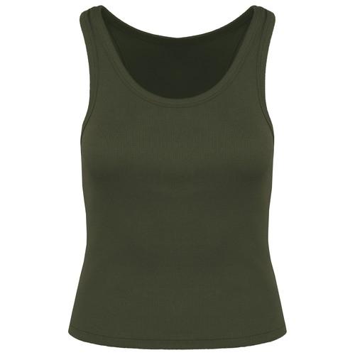Eco-friendly ladies' rib tanktop