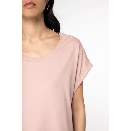 T-shirt écoresponsable à manches à revers femme