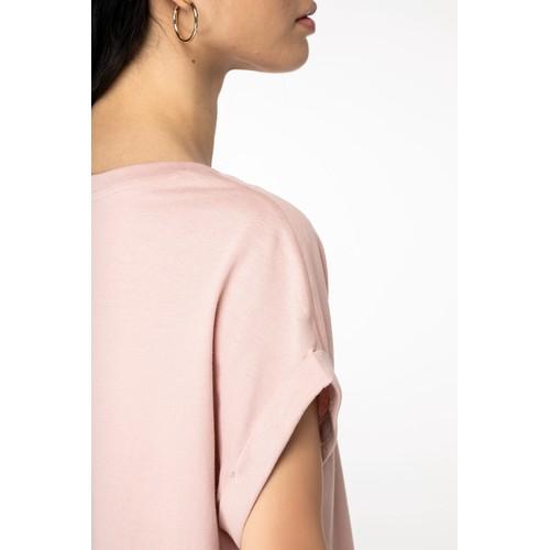 T-shirt écoresponsable à manches à revers femme
