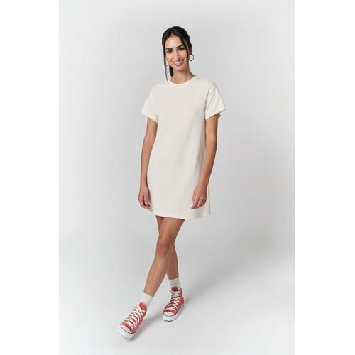 Robe t-shirt écoresponsable en éponge à épaules tombantes femme