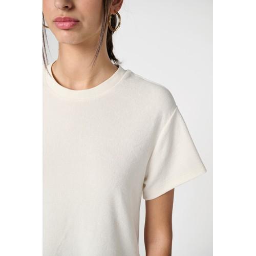 Robe t-shirt écoresponsable en éponge à épaules tombantes femme