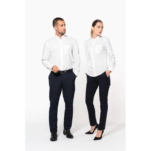 Chemise col mao manches longues