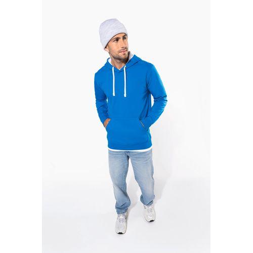 Sweat-shirt capuche contrastée homme