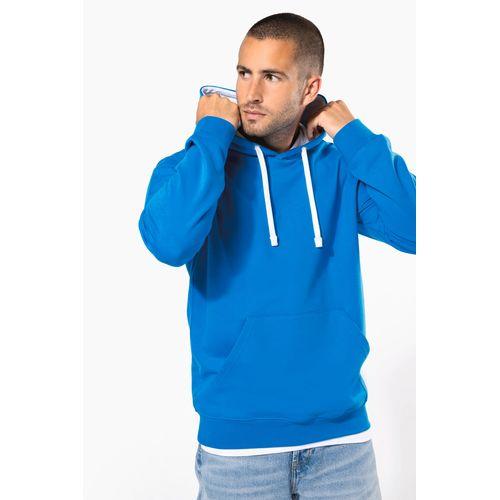 Sweat-shirt capuche contrastée homme