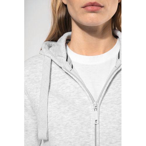 Sweat-shirt zippé capuche femme