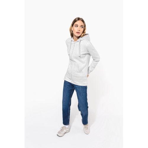 Sweat-shirt zippé capuche femme