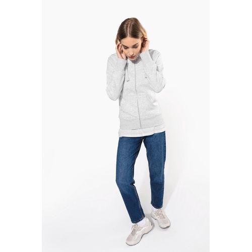 Sweat-shirt zippé capuche femme