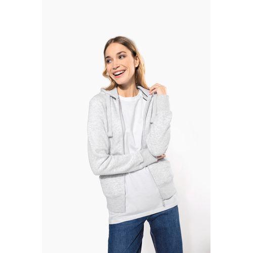 Sweat-shirt zippé capuche femme