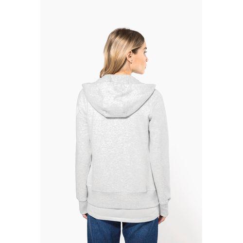 Sweat-shirt zippé capuche femme