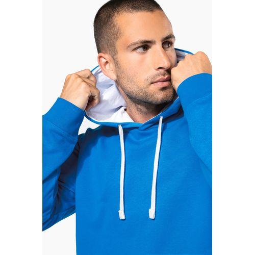 Sweat-shirt capuche contrastée homme