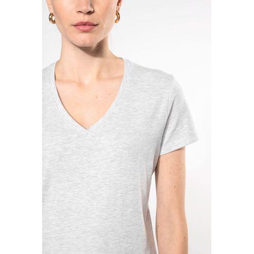 Ladies' short-sleeved V-neck T-shirt
