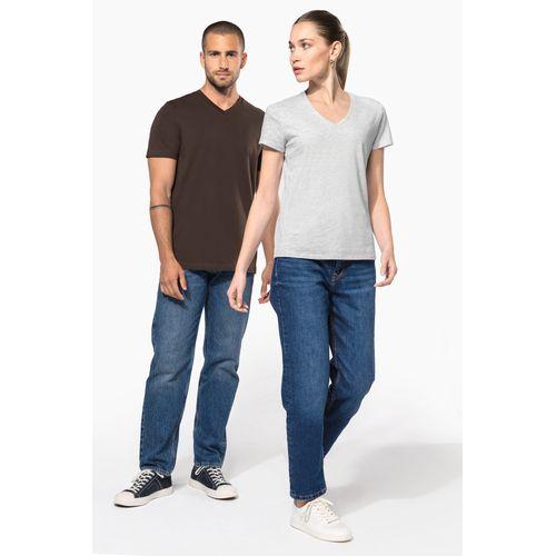 Ladies' short-sleeved V-neck T-shirt