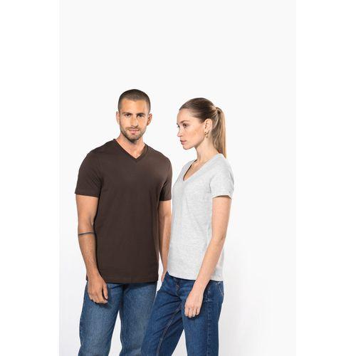 Ladies' short-sleeved V-neck T-shirt
