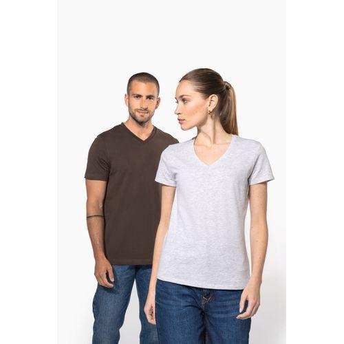 Ladies' short-sleeved V-neck T-shirt