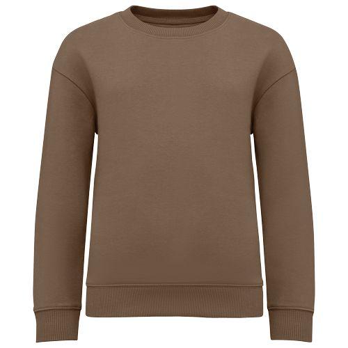 Eco-friendly kids' oversize round neck sweatshirt
