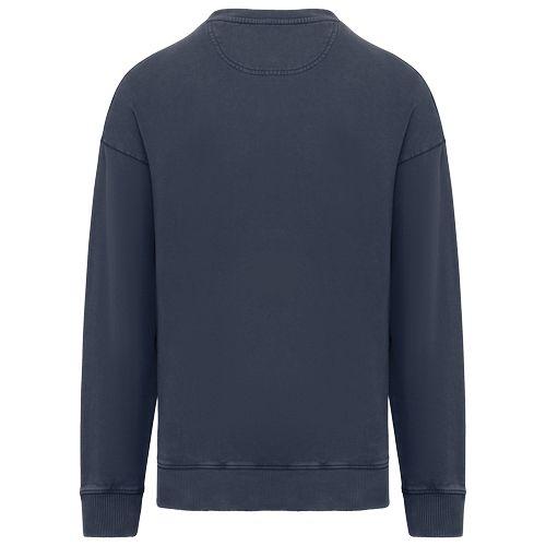 Unisex eco-friendly washed effect oversized crew neck sweatshirt