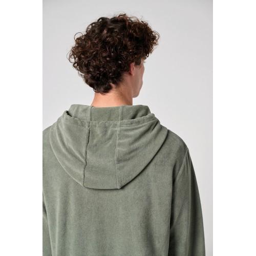 Sweat-shirt écoresponsable en éponge zippé à capuche homme