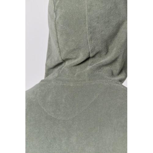 Sweat-shirt écoresponsable en éponge zippé à capuche homme
