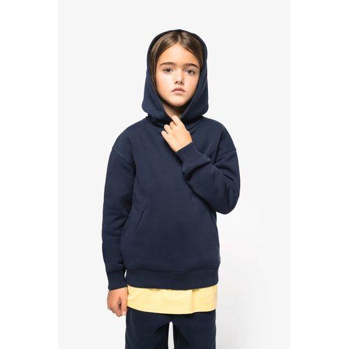 Eco-friendly kids' oversize hooded sweatshirt