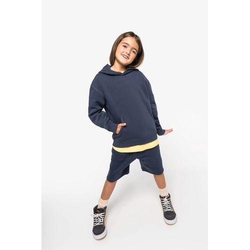 Eco-friendly kids' oversize hooded sweatshirt