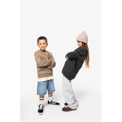 Eco-friendly kids' oversize round neck sweatshirt