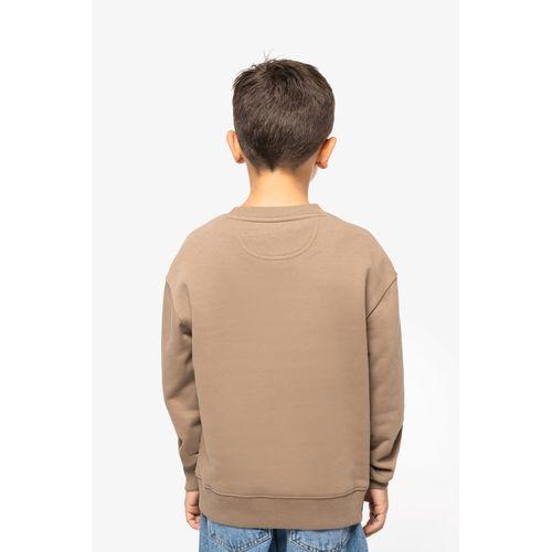Eco-friendly kids' oversize round neck sweatshirt