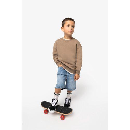 Eco-friendly kids' oversize round neck sweatshirt