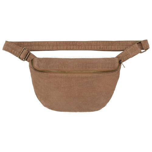 Eco-friendly corduroy washed effect fanny bag