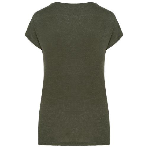 T-shirt col V en lin femme