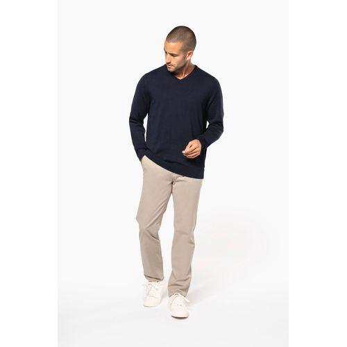 Pull col V homme