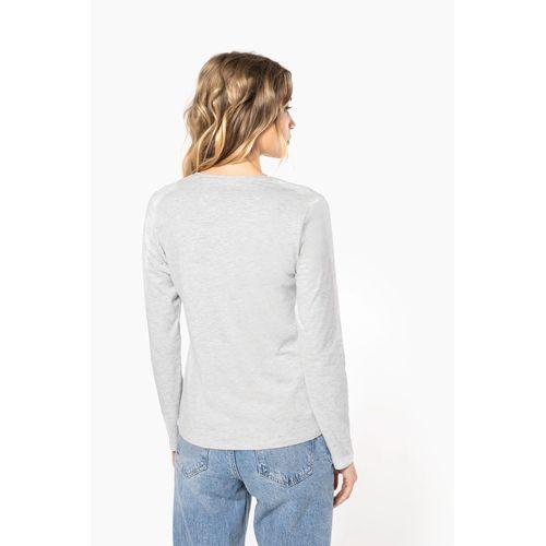 Ladies' long-sleeved crew neck T-shirt