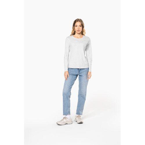 Ladies' long-sleeved crew neck T-shirt