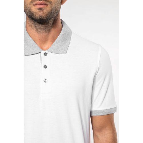 Polo piqué bicolore homme