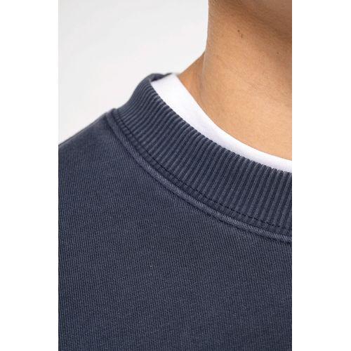 Unisex eco-friendly washed effect oversized crew neck sweatshirt