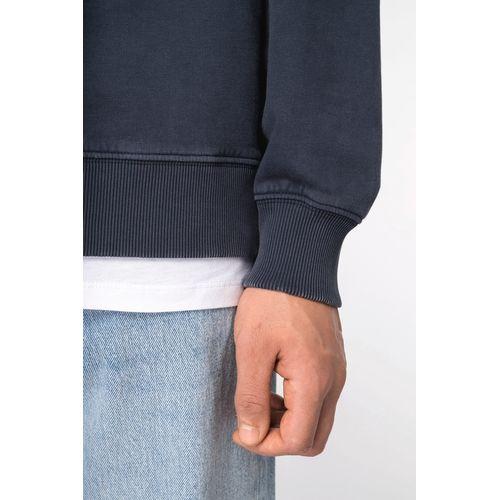 Unisex eco-friendly washed effect oversized crew neck sweatshirt