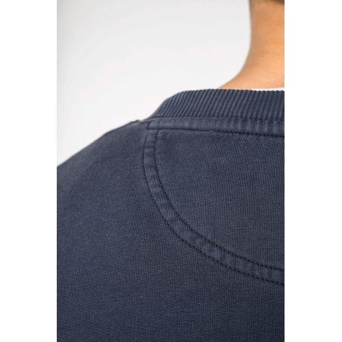 Unisex eco-friendly washed effect oversized crew neck sweatshirt