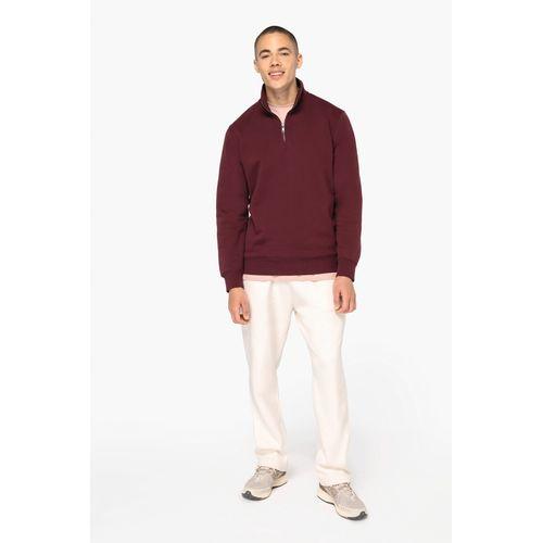 Sweat-shirt écoresponsable à col montant zippé homme