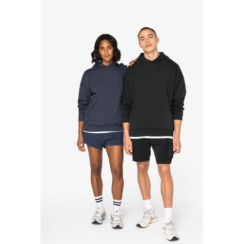 Unisex eco-friendly washed effect oversized hooded sweatshirt