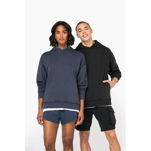 Unisex eco-friendly washed effect oversized hooded sweatshirt