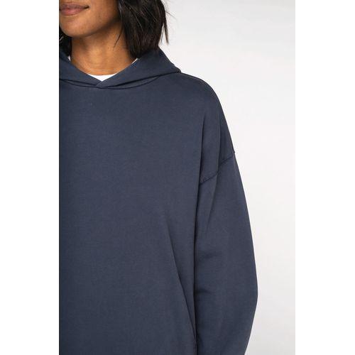 Unisex eco-friendly washed effect oversized hooded sweatshirt