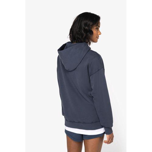 Unisex eco-friendly washed effect oversized hooded sweatshirt