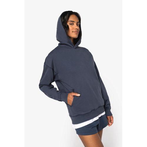 Unisex eco-friendly washed effect oversized hooded sweatshirt