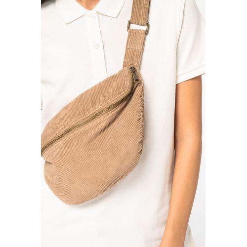 Eco-friendly corduroy washed effect fanny bag