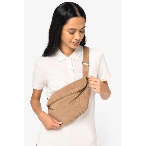 Eco-friendly corduroy washed effect fanny bag