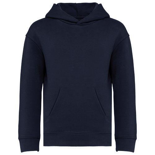 Eco-friendly kids' oversize hooded sweatshirt