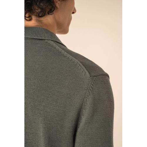 Men's jumper with polo collar